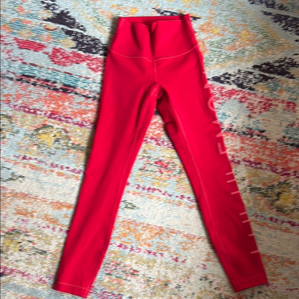 Lululemon Vibrant Red High-Waisted Leggings